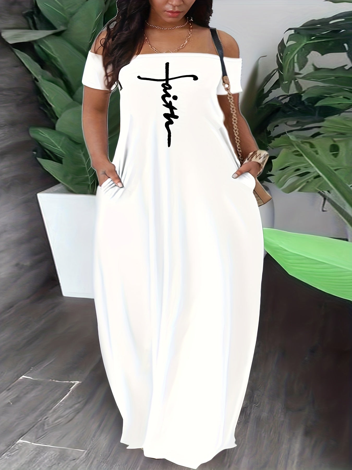 Faith (maxi) Plus Size Women's Christian Casual Dress claimedbygoddesigns