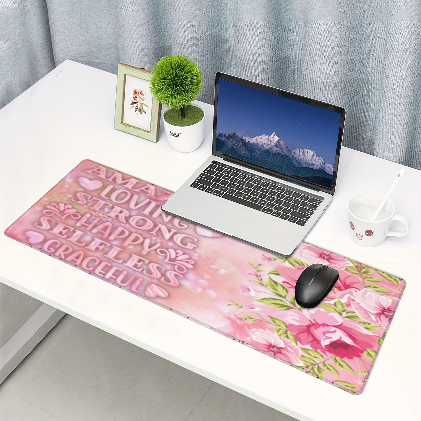 1pc Amazing Loving Strong Happy Selfless Graceful Christian Computer Keyboard/Mouse Pad claimedbygoddesigns