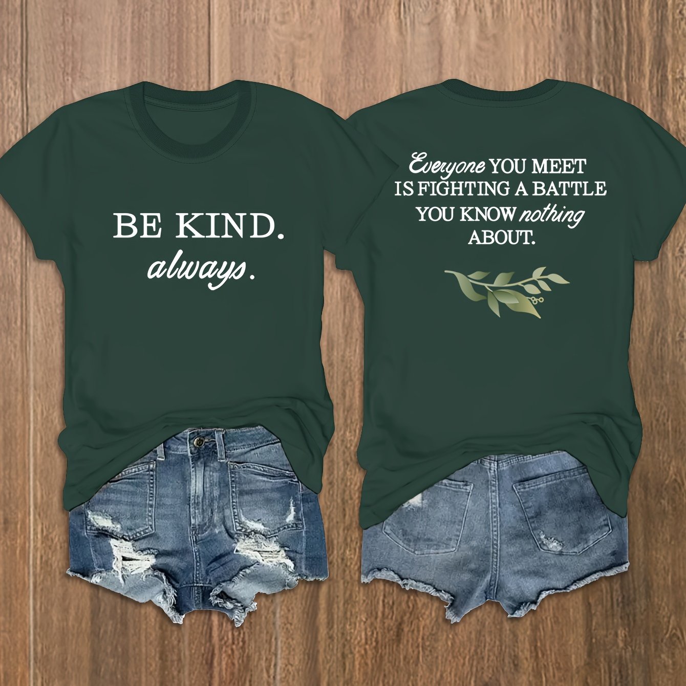 Be Kind Always: Everyone Is Fighting A Battle Plus Size Women's Christian T-shirt claimedbygoddesigns