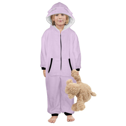 Relax He Is In Control One-Piece Zip up Hooded Pajamas for Little Kids (Toddler)