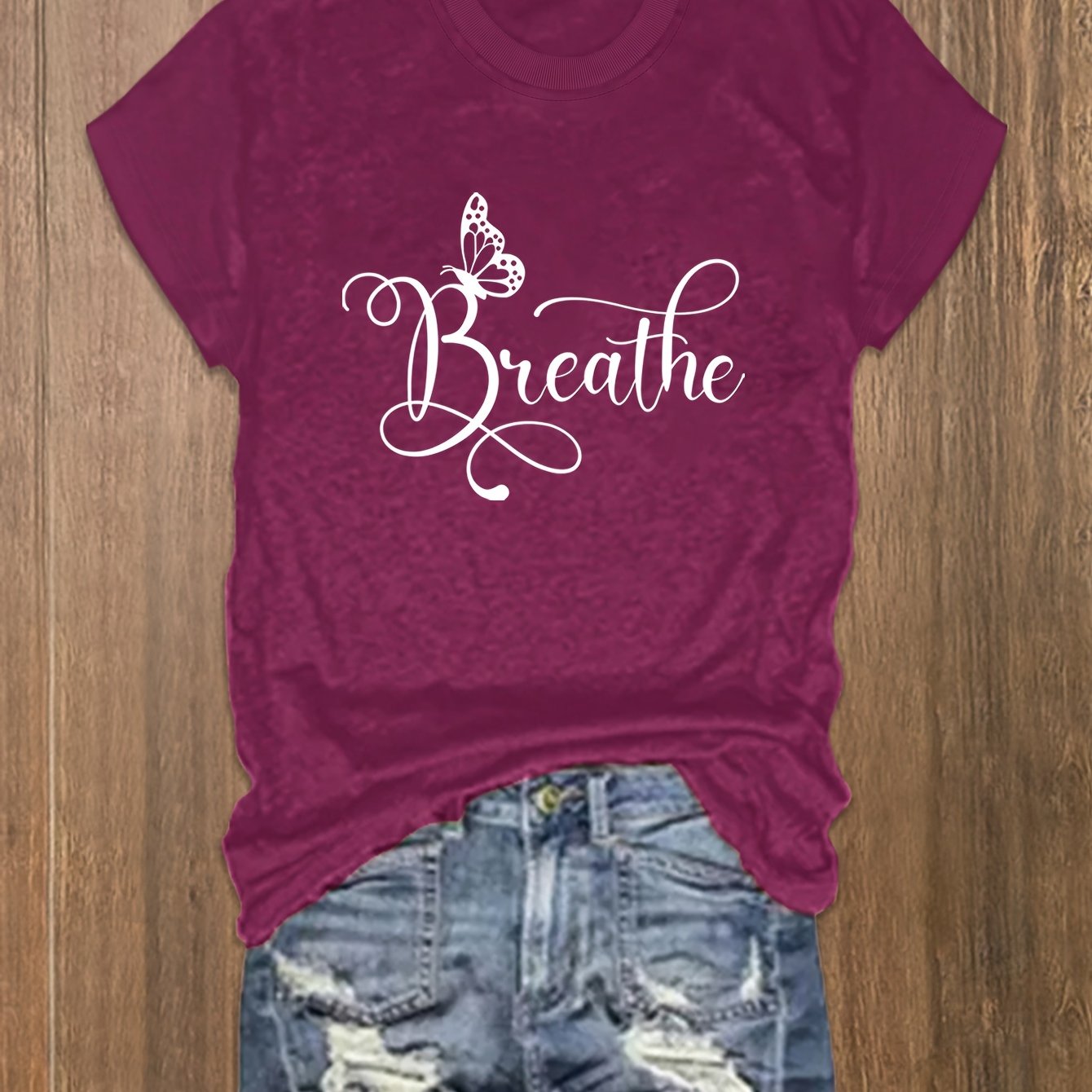 Breathe Plus Size Women's Christian T-shirt claimedbygoddesigns