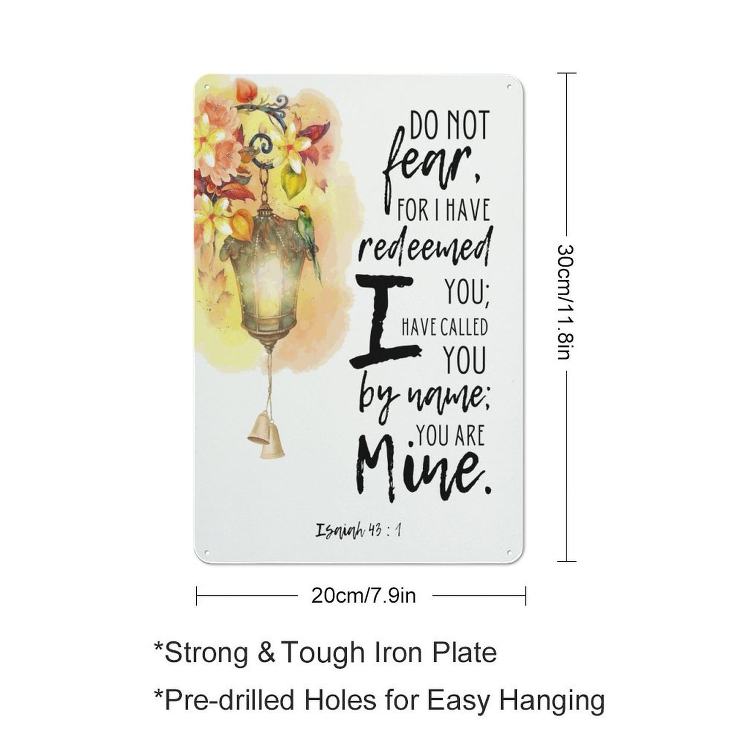 Do Not Fear Christian Metal Sign-Elegant 11.8"x7.9" Wall Decor