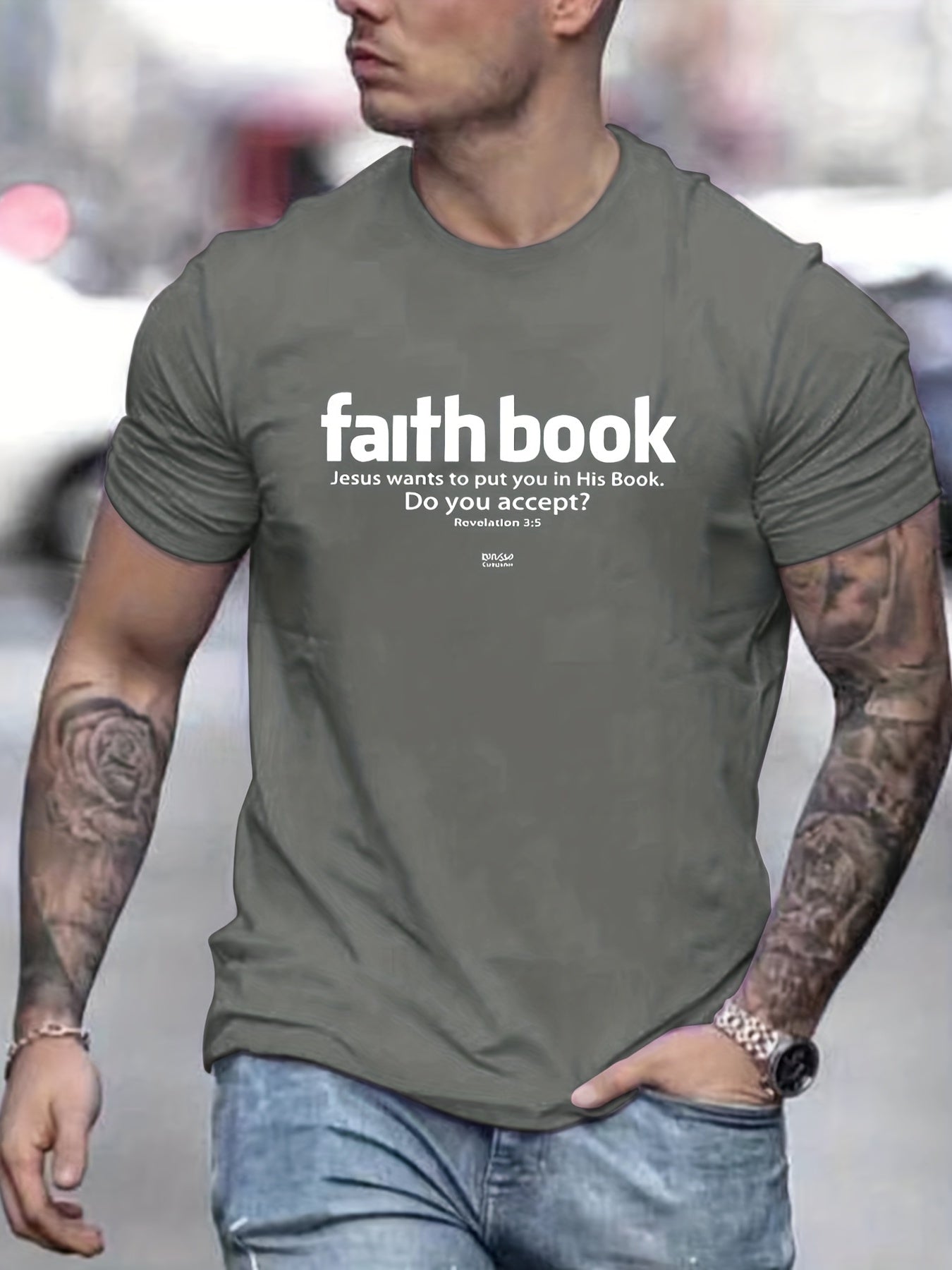 Faith Book: Jesus Wants To Put You In His Book Men's Christian T-shirt claimedbygoddesigns