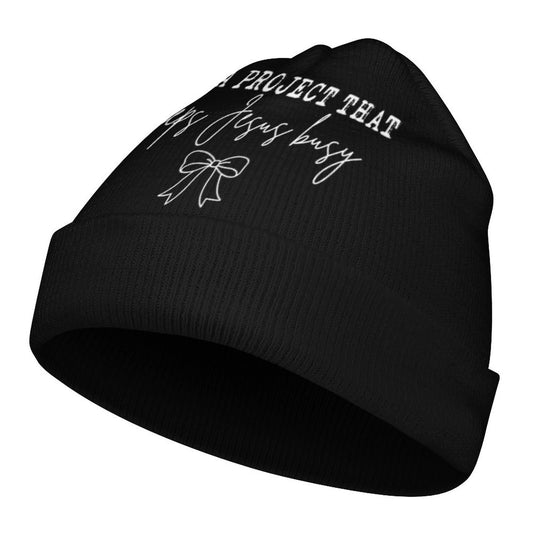 I'm A Project That Keeps Jesus Busy Children's Christian Knit Beanie