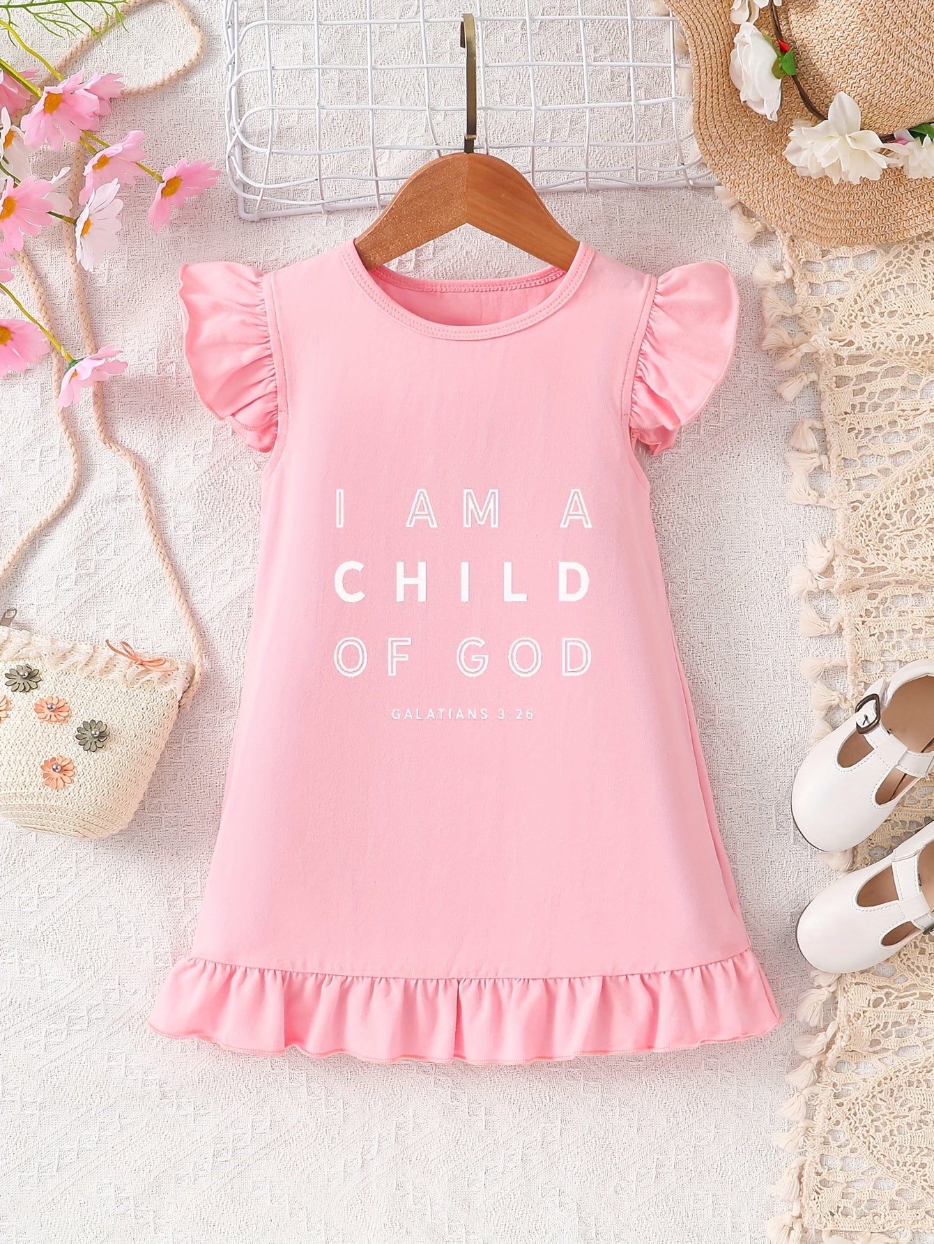 I AM A CHILD OF GOD Christian Toddler Dress claimedbygoddesigns