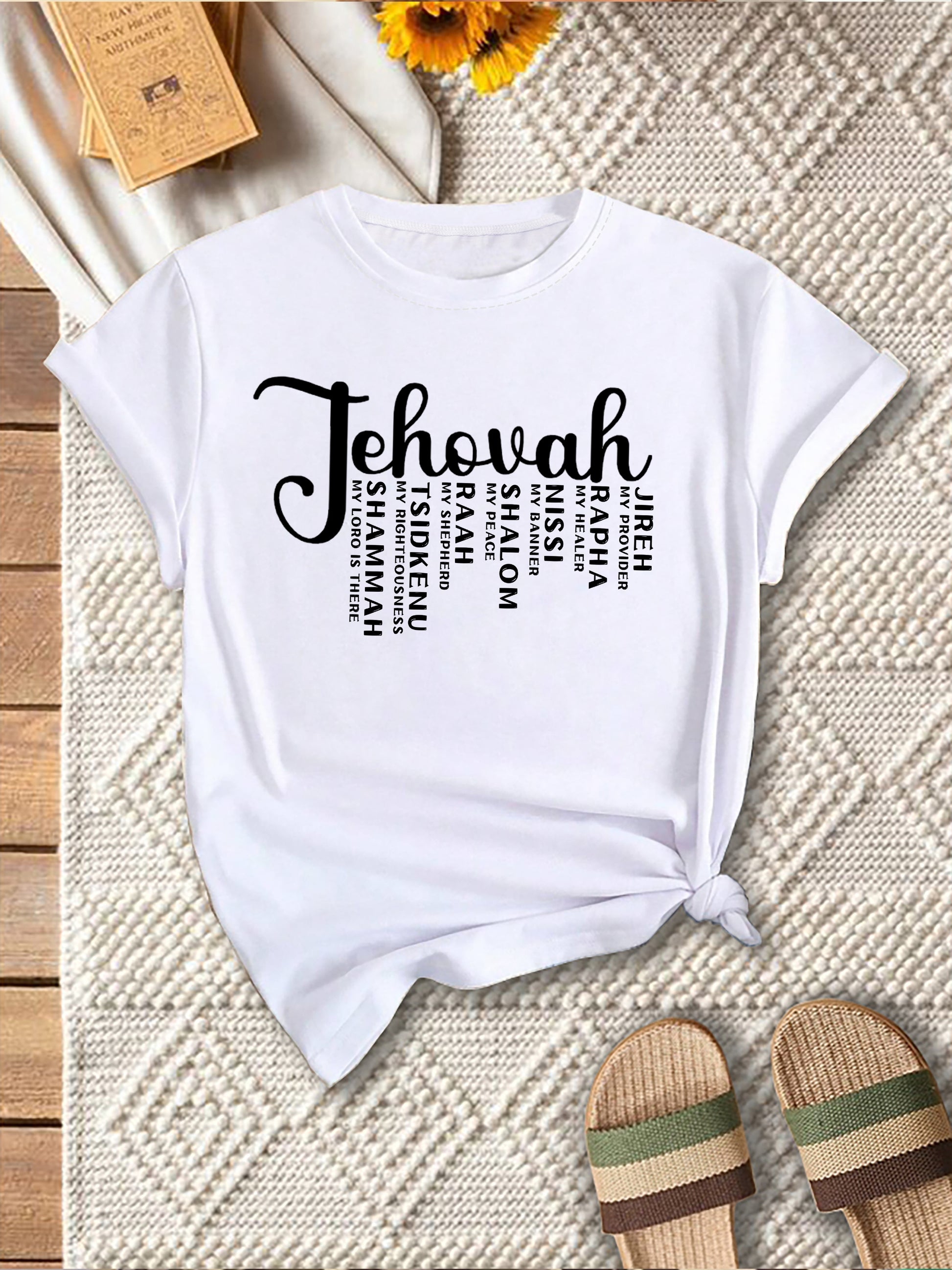 Jehovah The Names of God Plus Size Women's Christian T-shirt claimedbygoddesigns