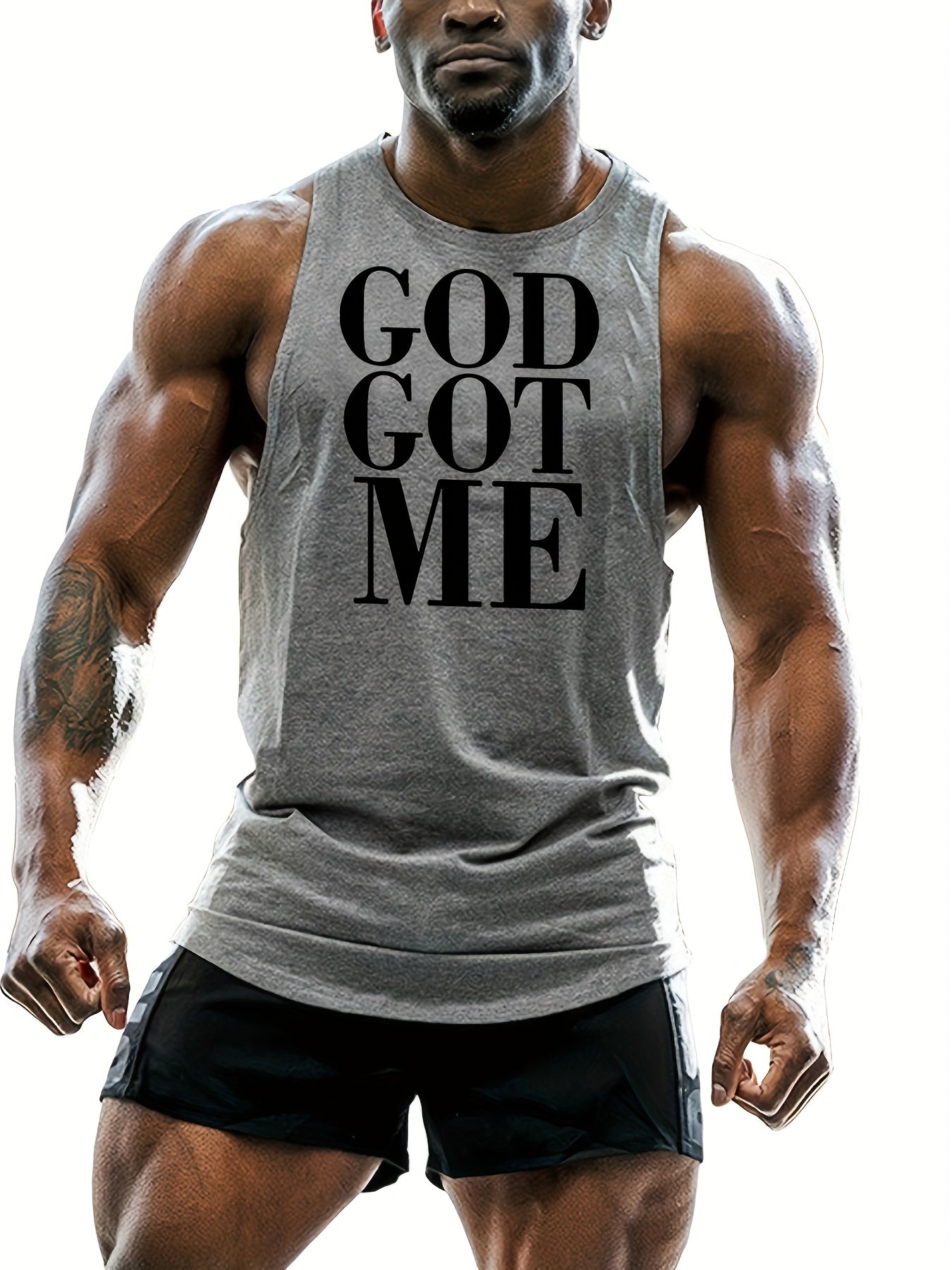 God Got Me Plus Size Men's Christian Tank Top claimedbygoddesigns