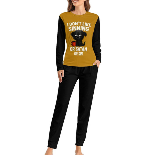 I Don't Like Sinning Women's Christian 2 - Piece Pajama Set - ClaimedbyGodDesigns