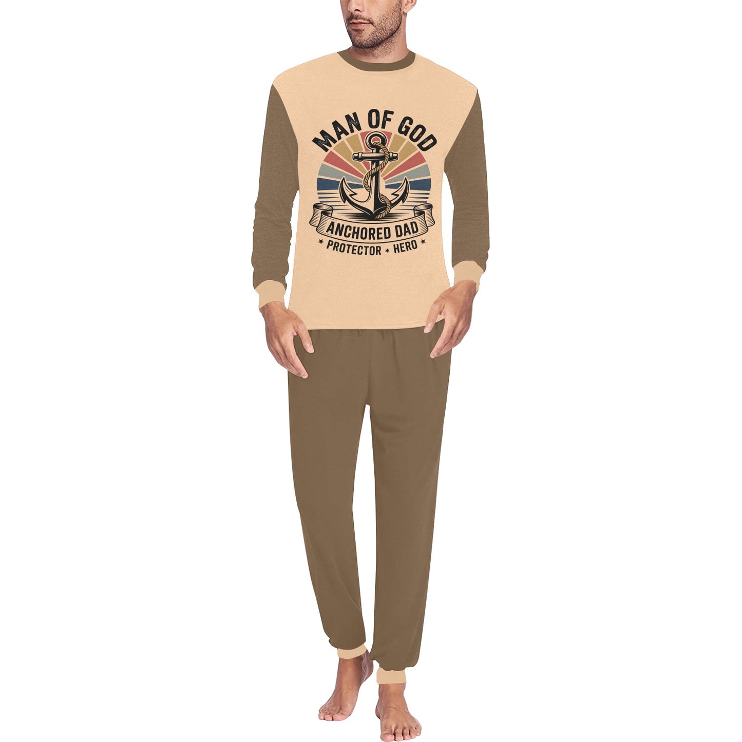 Man Of Faith (2) Men's Christian Pajama Set