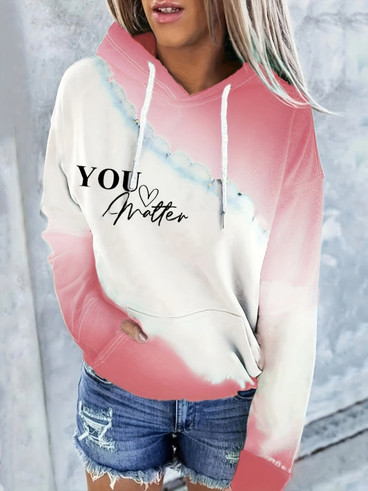 You Matter Plus Size Women's Christian Pullover Hooded Sweatshirt claimedbygoddesigns