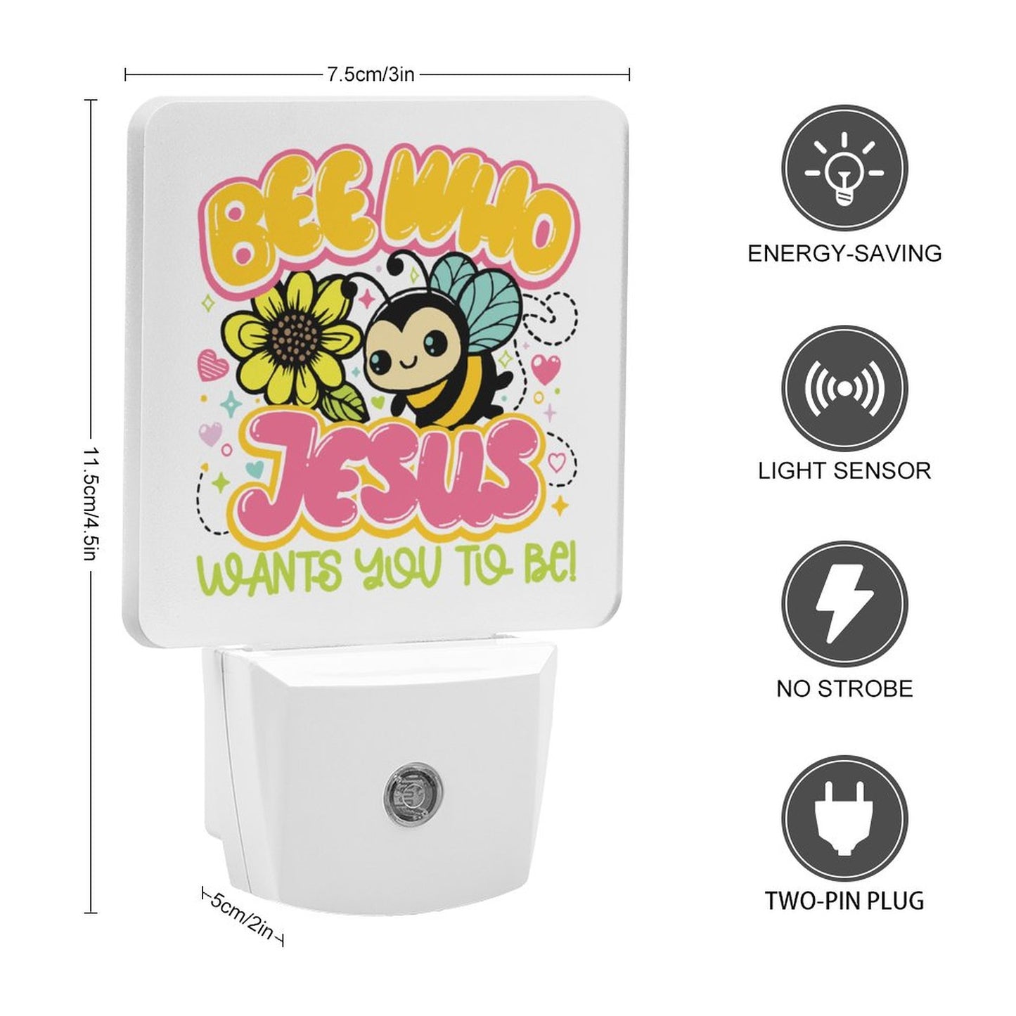Be Who He Wants Christian Night Light For Kids - ClaimedbyGodDesigns