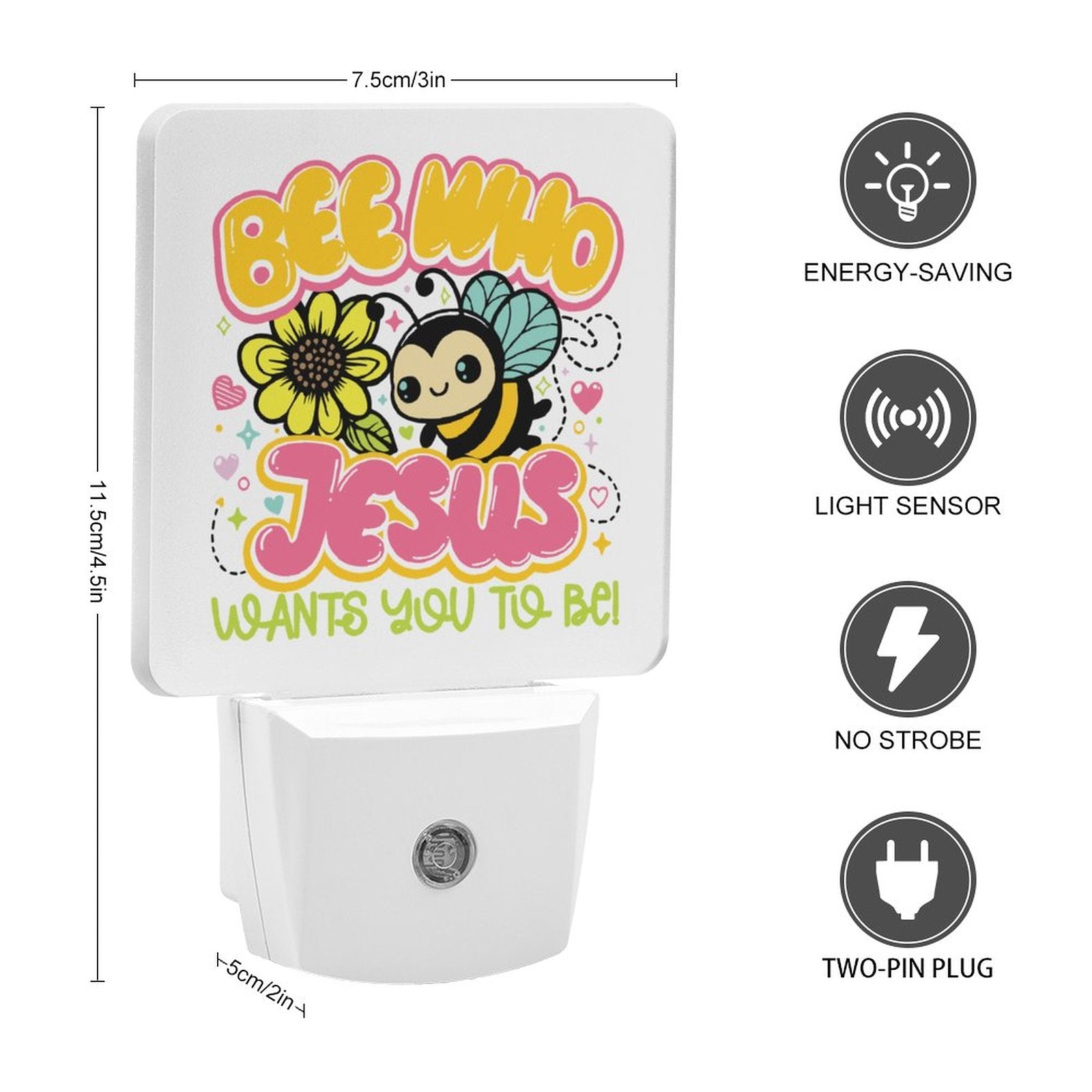 Be Who He Wants Christian Night Light For Kids - ClaimedbyGodDesigns