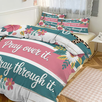 Pray On It Christian 3-Piece Bedding Set