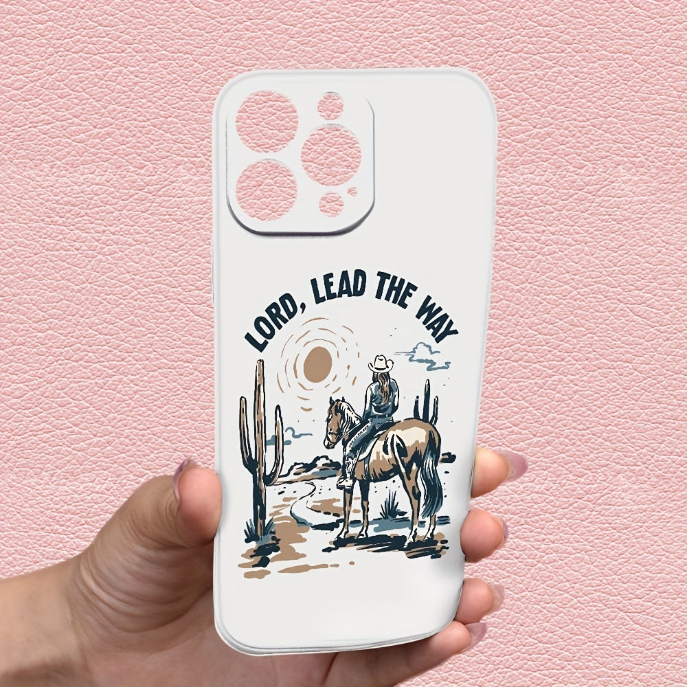 Lord Lead The Way Christian Flexi Phone Case With Rider Graphic Anti-fall For IPhone 14 13 12 11 Pro Max XS Max X XR 8 7 Plus claimedbygoddesigns