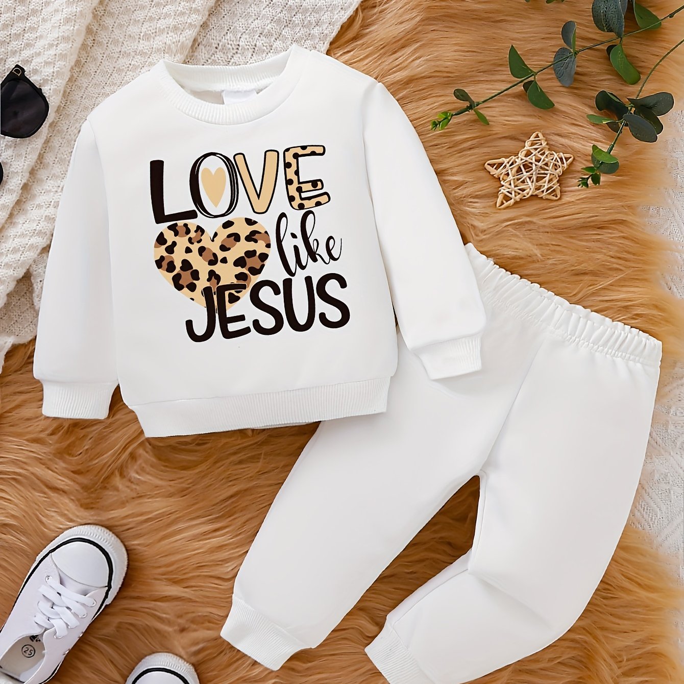 LOVE LIKE JESUS Toddler Christian Casual Outfit claimedbygoddesigns