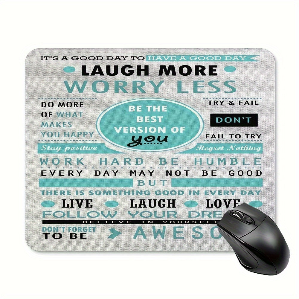 1pc Be The Best Version Of You Christian Computer Mouse Pad , 9.5*7.9*0.12inch/ 24*20*0.3cm claimedbygoddesigns