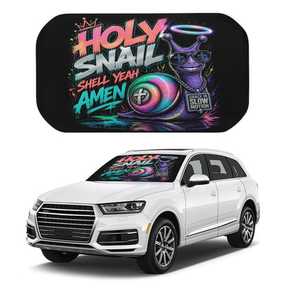 Holy Snail — Shell Yeah Amen Christian Car Sunshade Umbrella - ClaimedbyGodDesigns