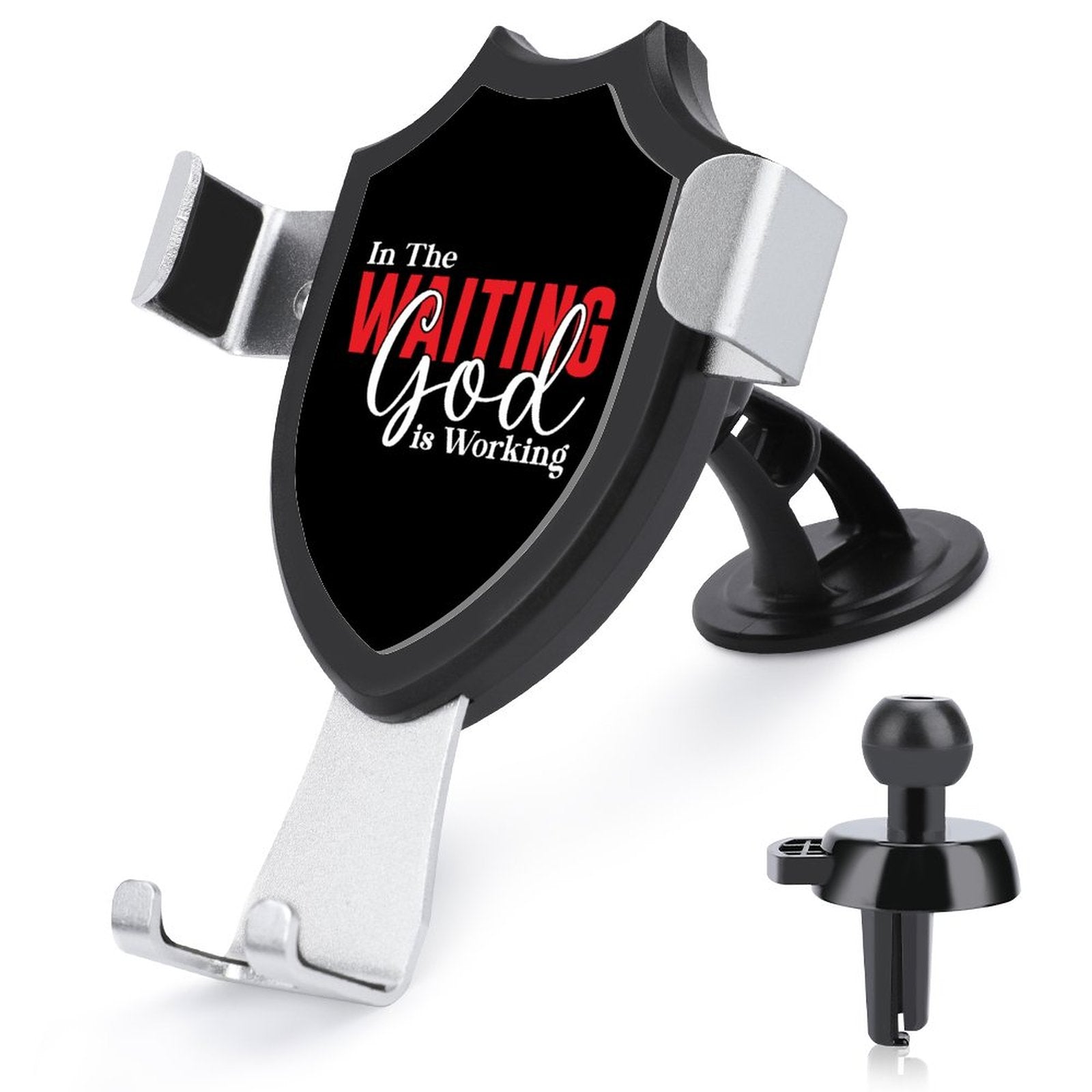 In The Waiting God Is Working Christian Car Mount Mobile Phone Holder SALE-Personal Design