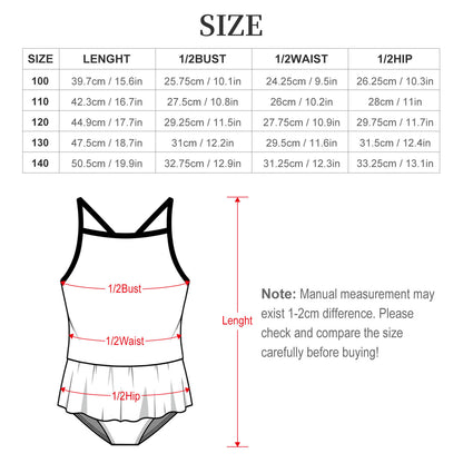 Turnip For Jesus Kids One‑Piece Ruffle Strap Christian Swimsuit