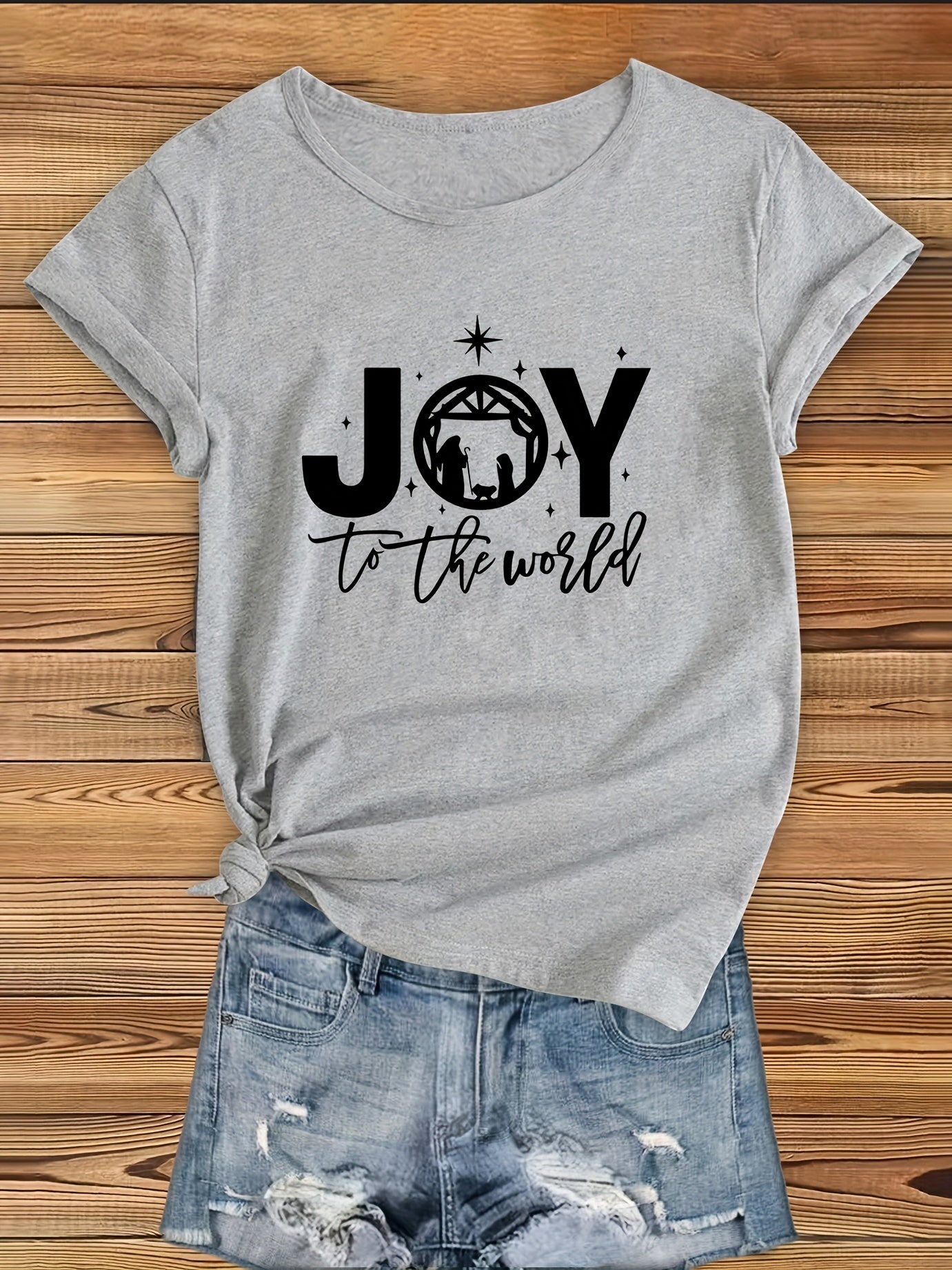 Joy To The World Women's Christian T-shirt claimedbygoddesigns