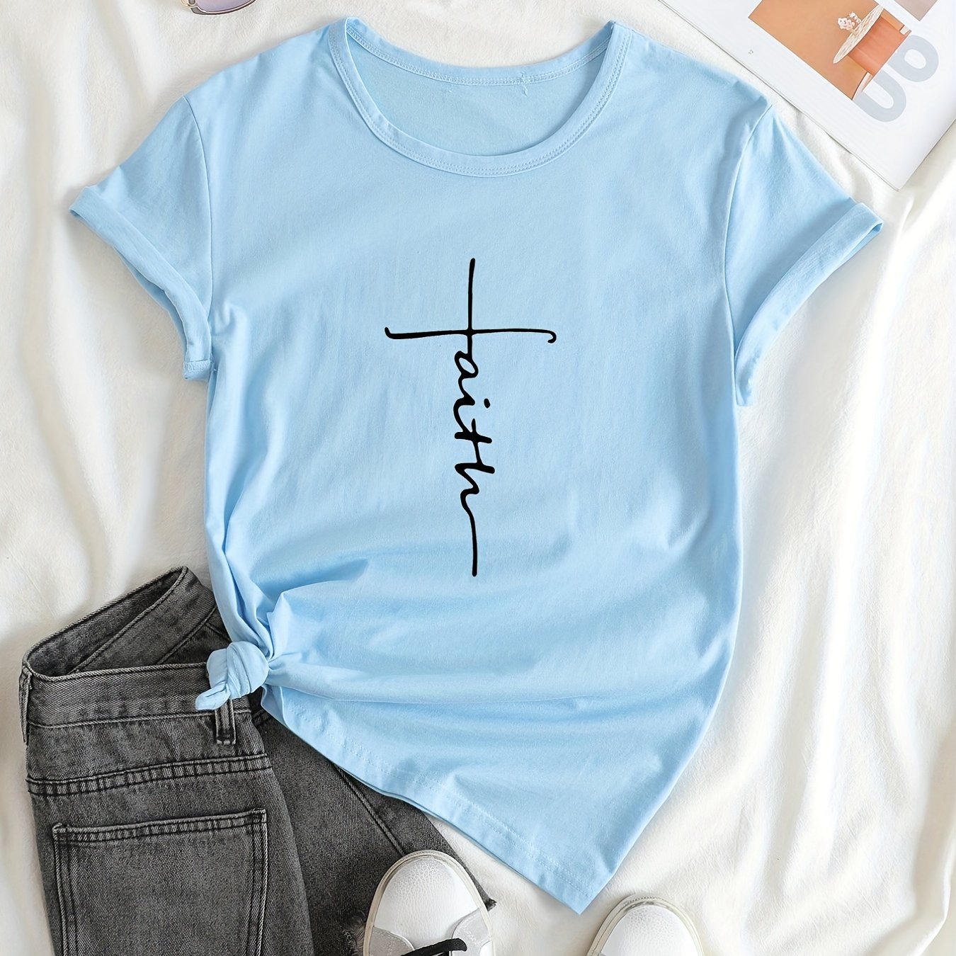 Faith Women's Christian T-shirt claimedbygoddesigns
