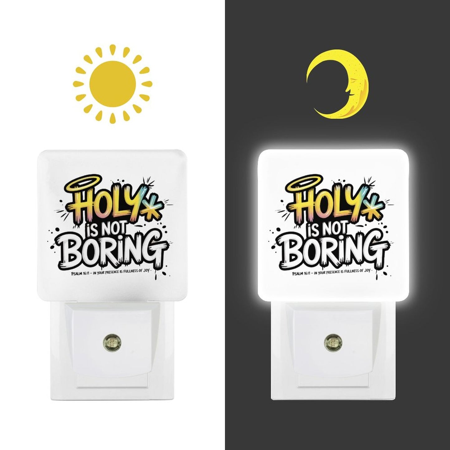 Holy Is Not Boring Christian Night Light For Kids - ClaimedbyGodDesigns