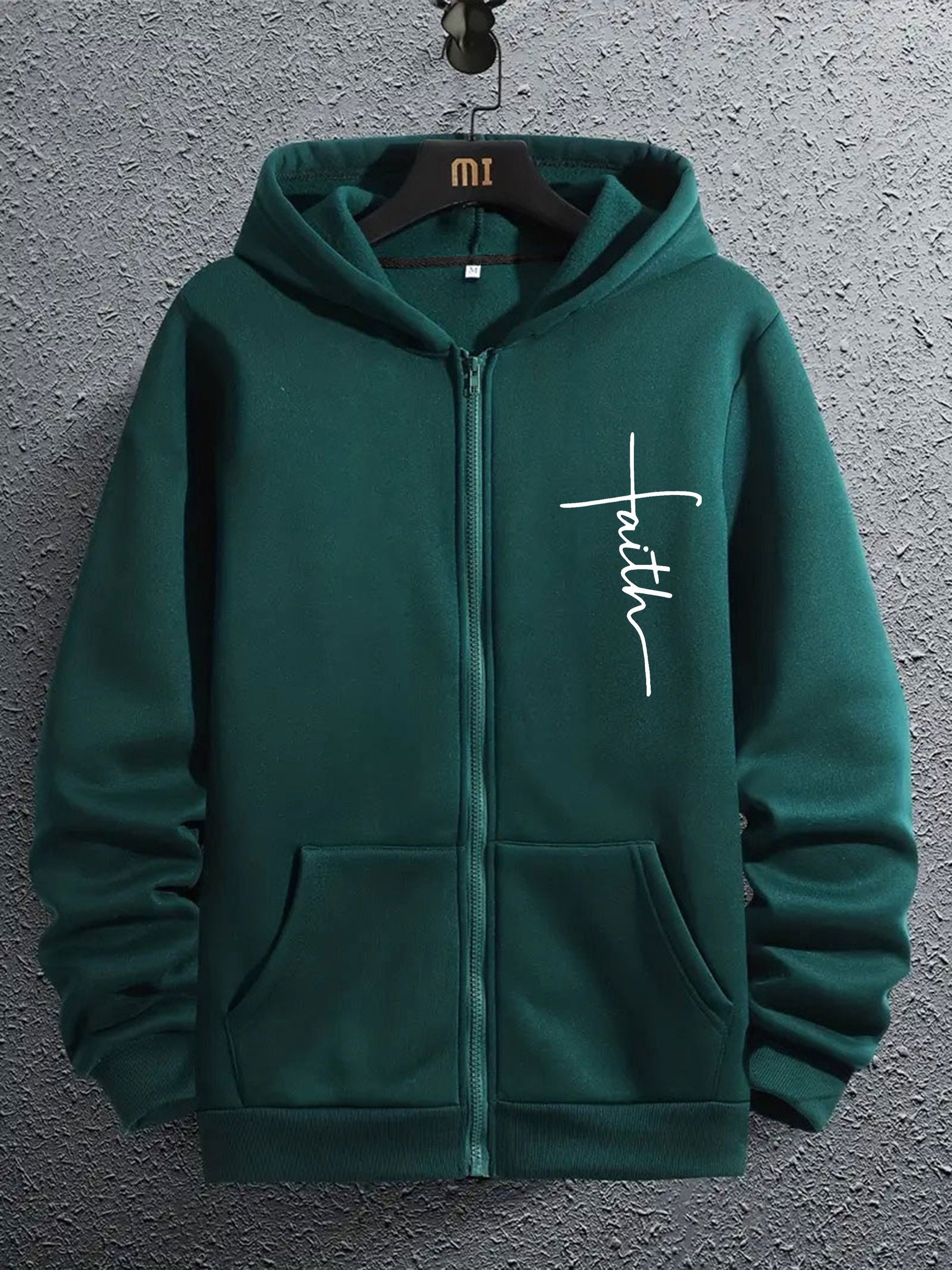 Faith Men's Christian Full Zip Hooded Sweatshirt claimedbygoddesigns