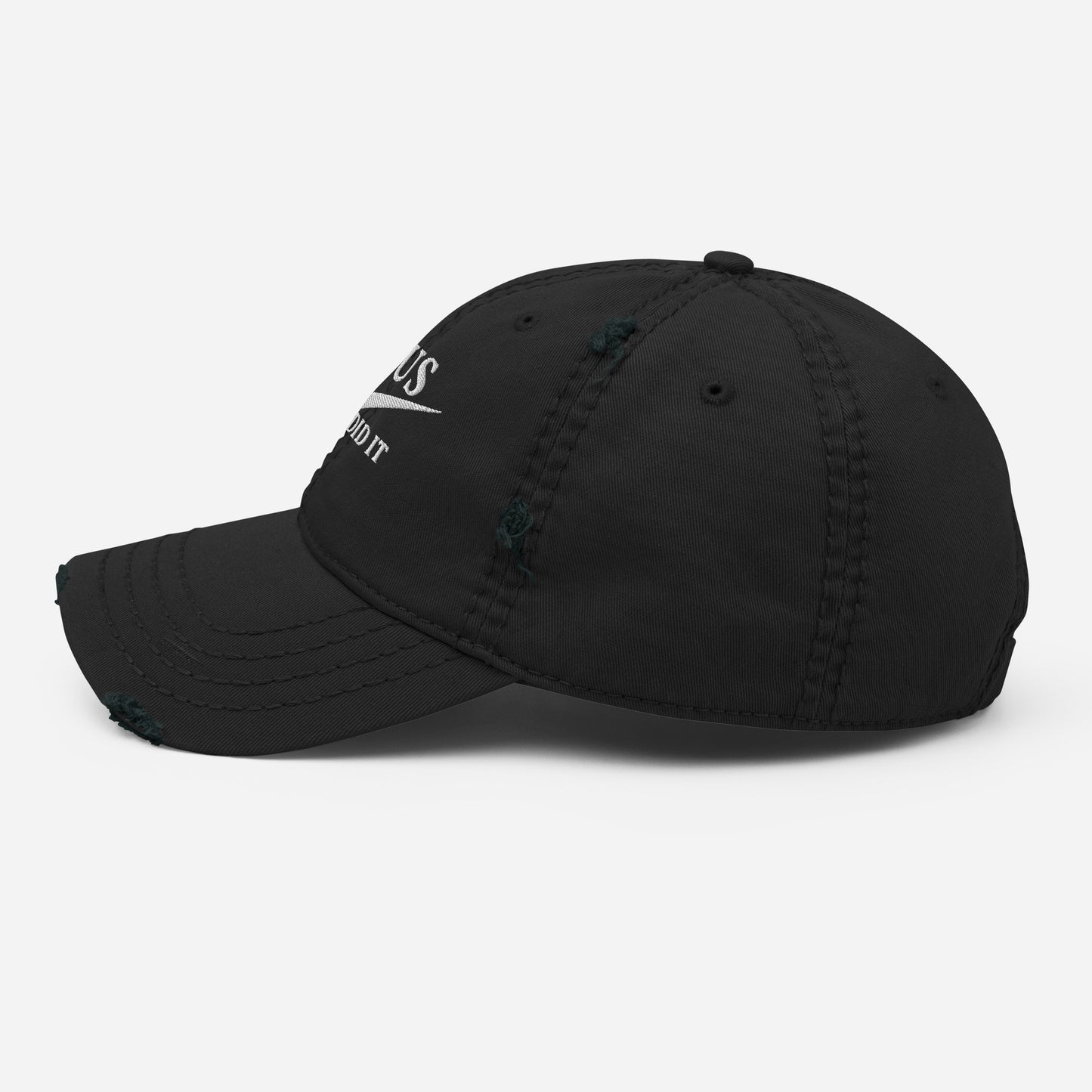 Jesus Did It (like Nike) Adult Christian Distressed Dad Hat