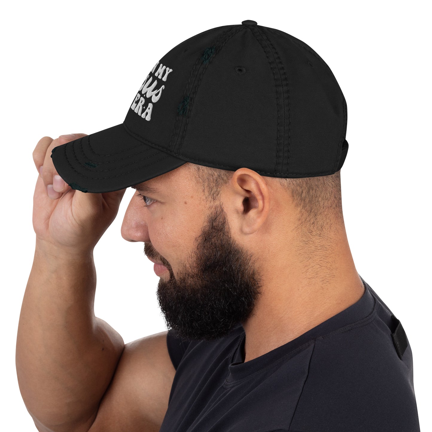 In My Jesus Era Adult Christian Distressed Dad Hat