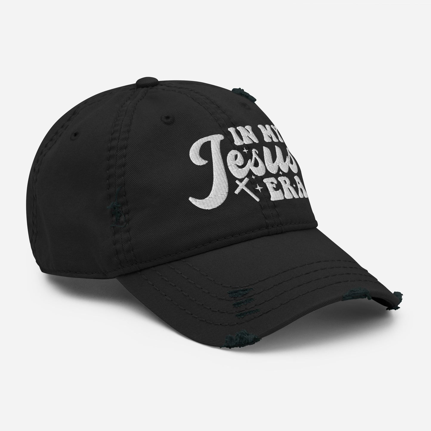 In My Jesus Era Adult Christian Distressed Dad Hat