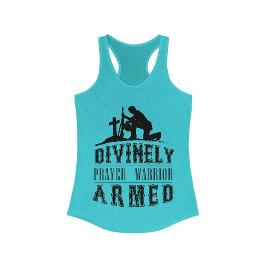 divinely armed prayer warrior slim fit tank-top