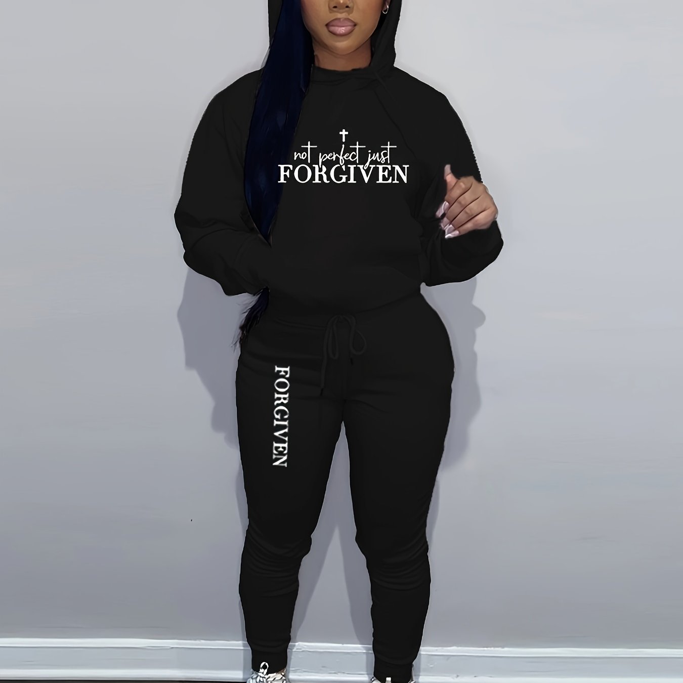 Not Perfect Just Forgiven Women's Christian Casual Outfit claimedbygoddesigns
