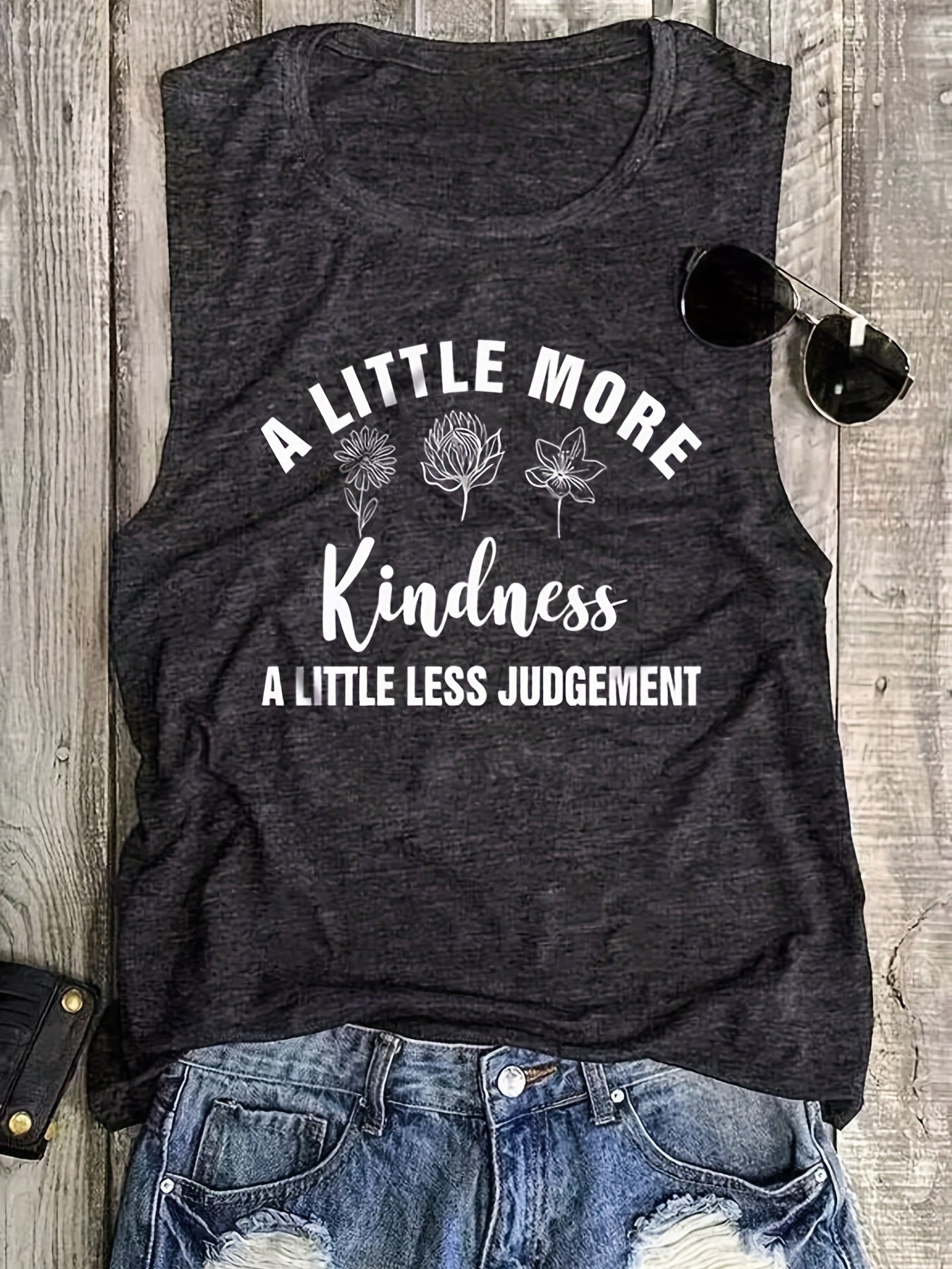 A Little More Kindness A Little Less Judgement Women's Christian Tank Top claimedbygoddesigns