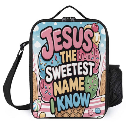 Jesus The Sweetest Name I Know Christian Insulated Lunch Bag