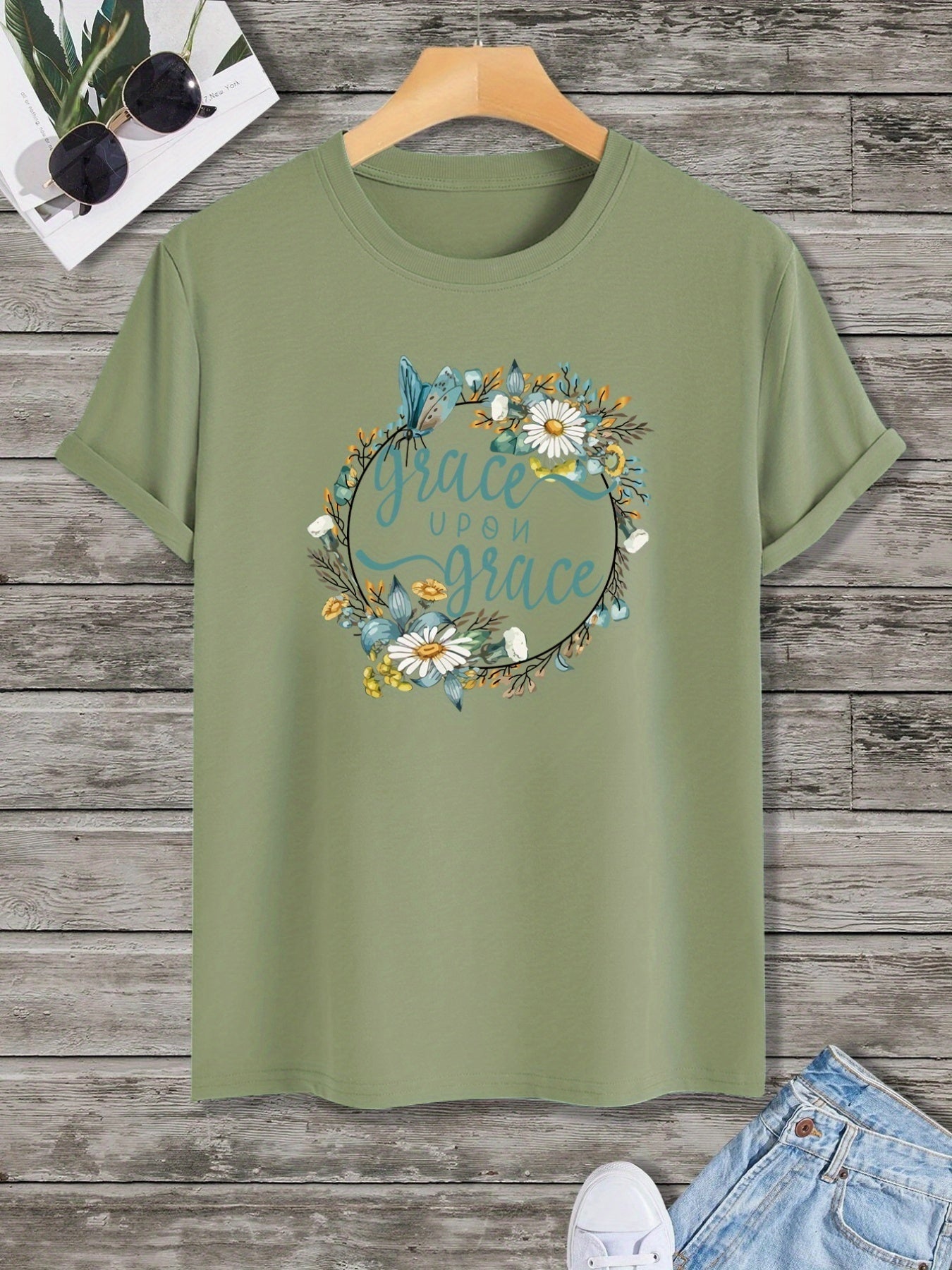 Grace Upon Grace Women's Christian T-shirt claimedbygoddesigns