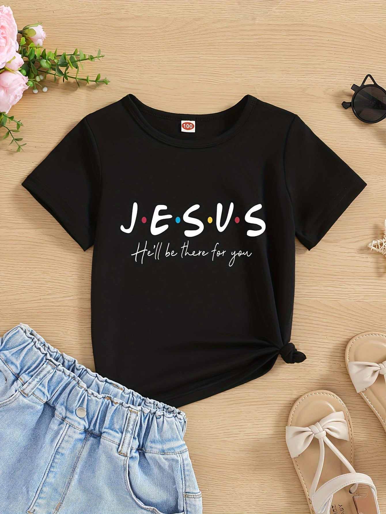 Jesus He'll Be There For You Youth Christian T-shirt claimedbygoddesigns