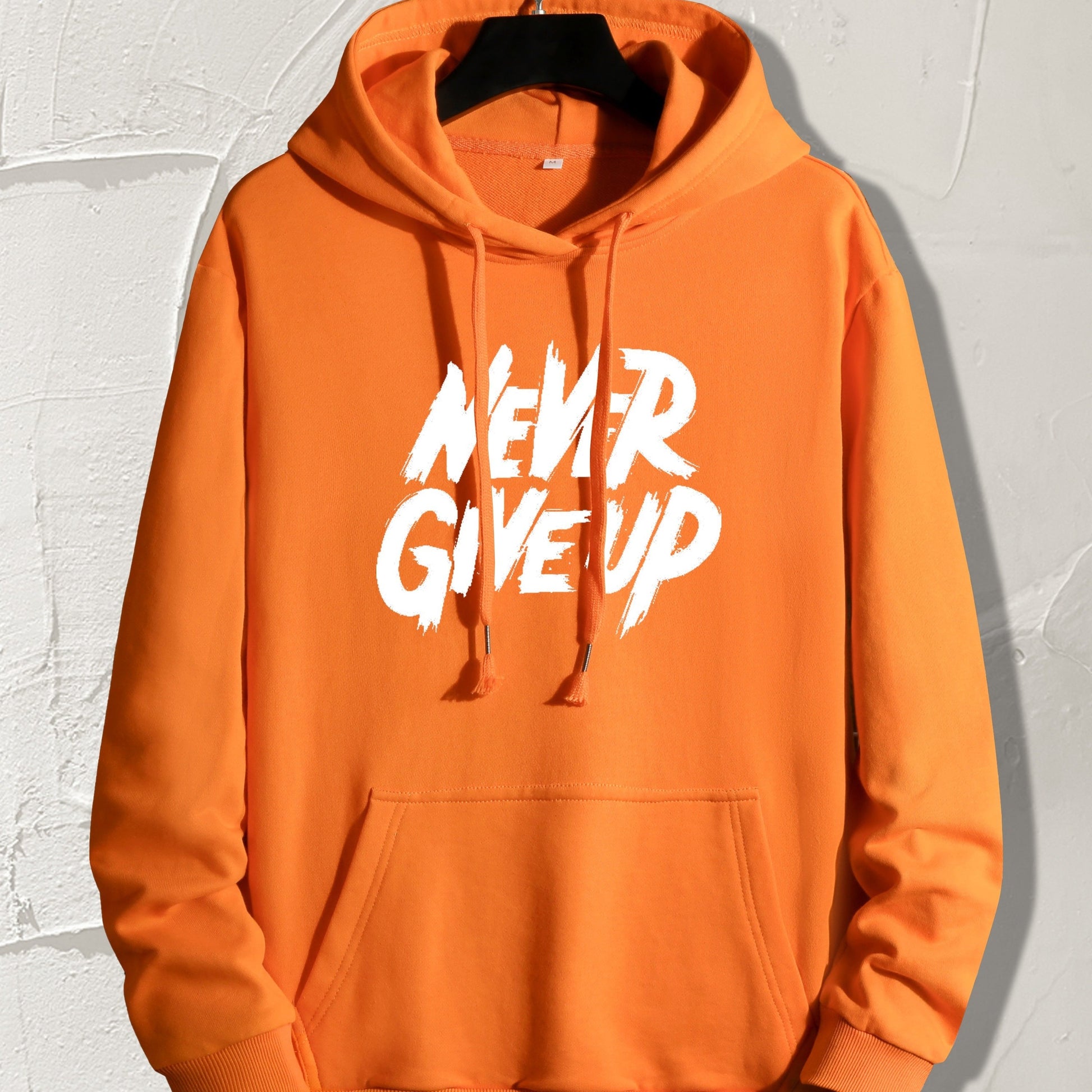 Never Give Up Men's Christian Pullover Hooded Sweatshirt claimedbygoddesigns