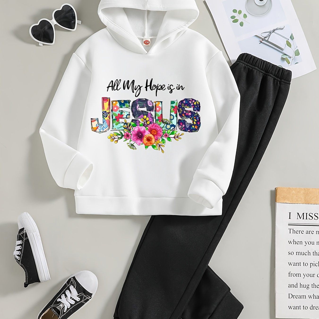 ALL MY HOPE IS IN JESUS Youth Christian Casual Outfit claimedbygoddesigns