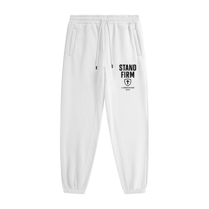 Stand Firm Unisex (men women) Heavyweight Fleece Sweatpants(Joggers) - ClaimedbyGodDesigns