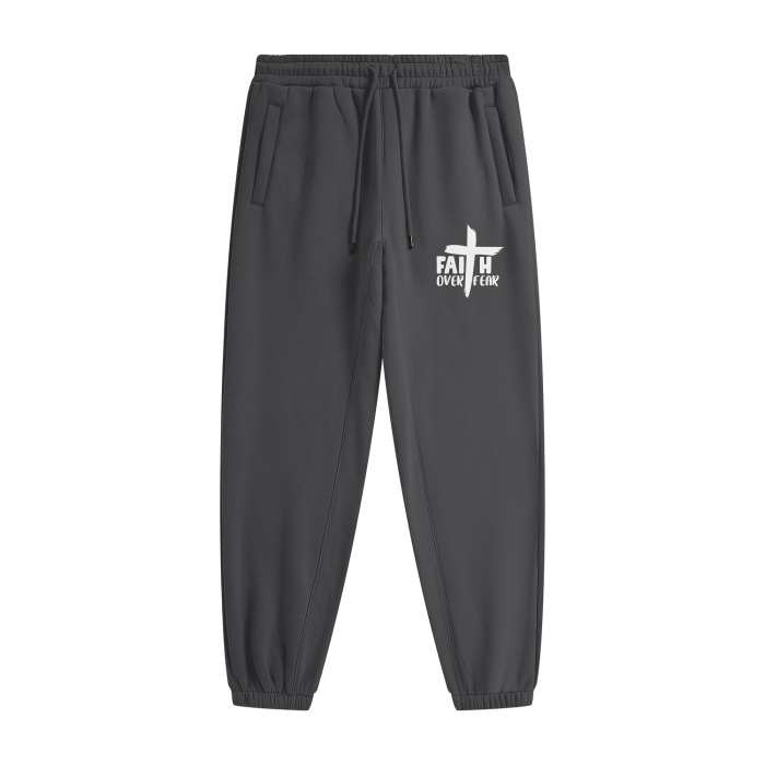 FAITH Over Fear Unisex (men women) Christian Fleece Sweatpants (Joggers)