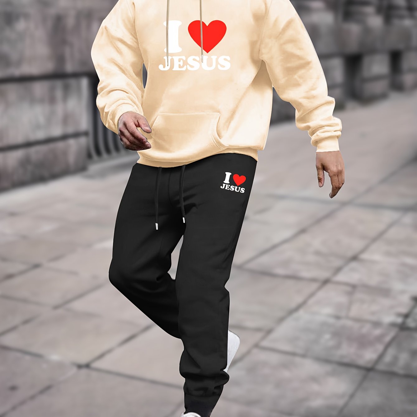 I Love Jesus Men's Christian Casual Outfit claimedbygoddesigns