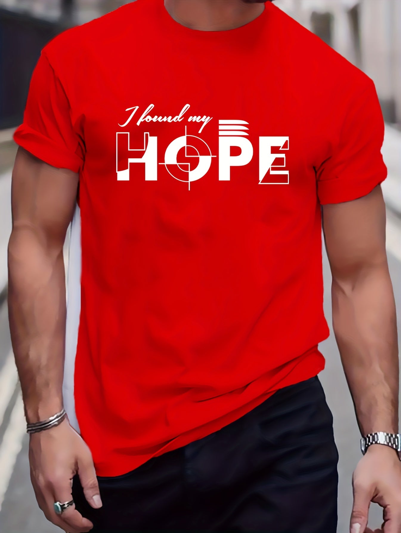 I Found My Hope Men's Christian T-shirt claimedbygoddesigns