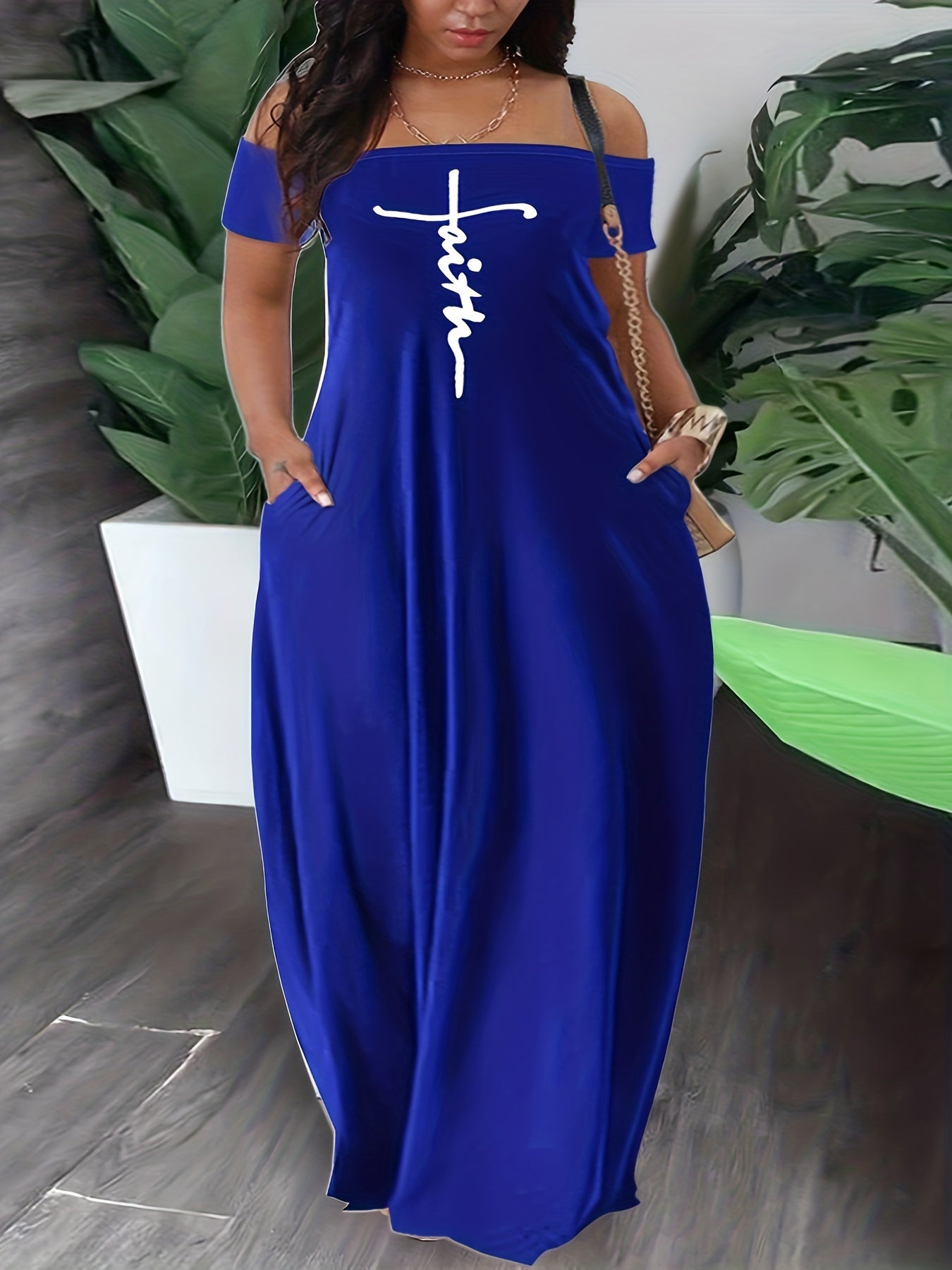 Faith (maxi) Plus Size Women's Christian Casual Dress claimedbygoddesigns