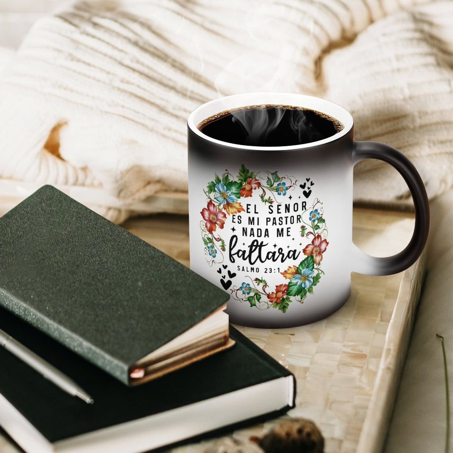 Salmo 23:1 El Senor Es Mi Pastor Nada Me Faltara Spanish Christian Color Changing Mug (Dual-sided)