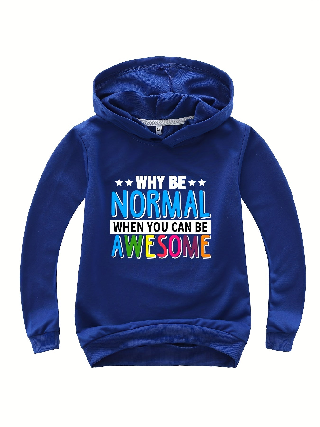 WHY BE NORMAL When You Can Be Awesome Youth Christian Pullover Hooded  Sweatshirt (Buy A Size Up) claimedbygoddesigns