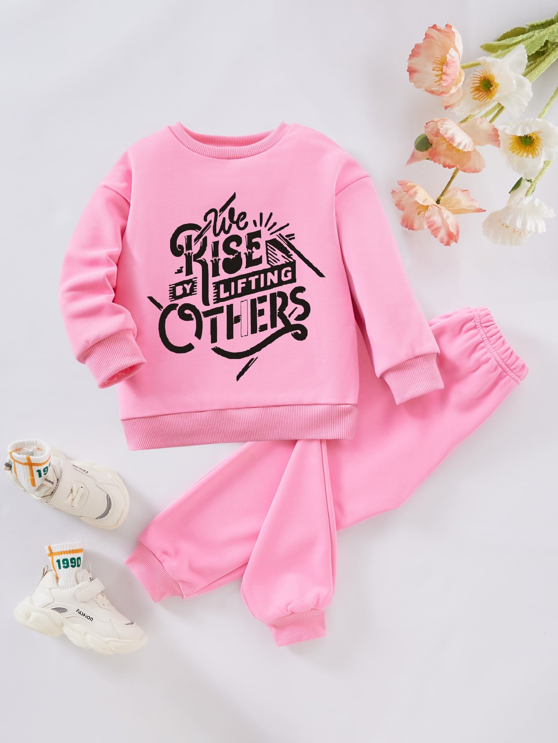 We Rise By Lifting Others Youth Christian Casual Outfit claimedbygoddesigns