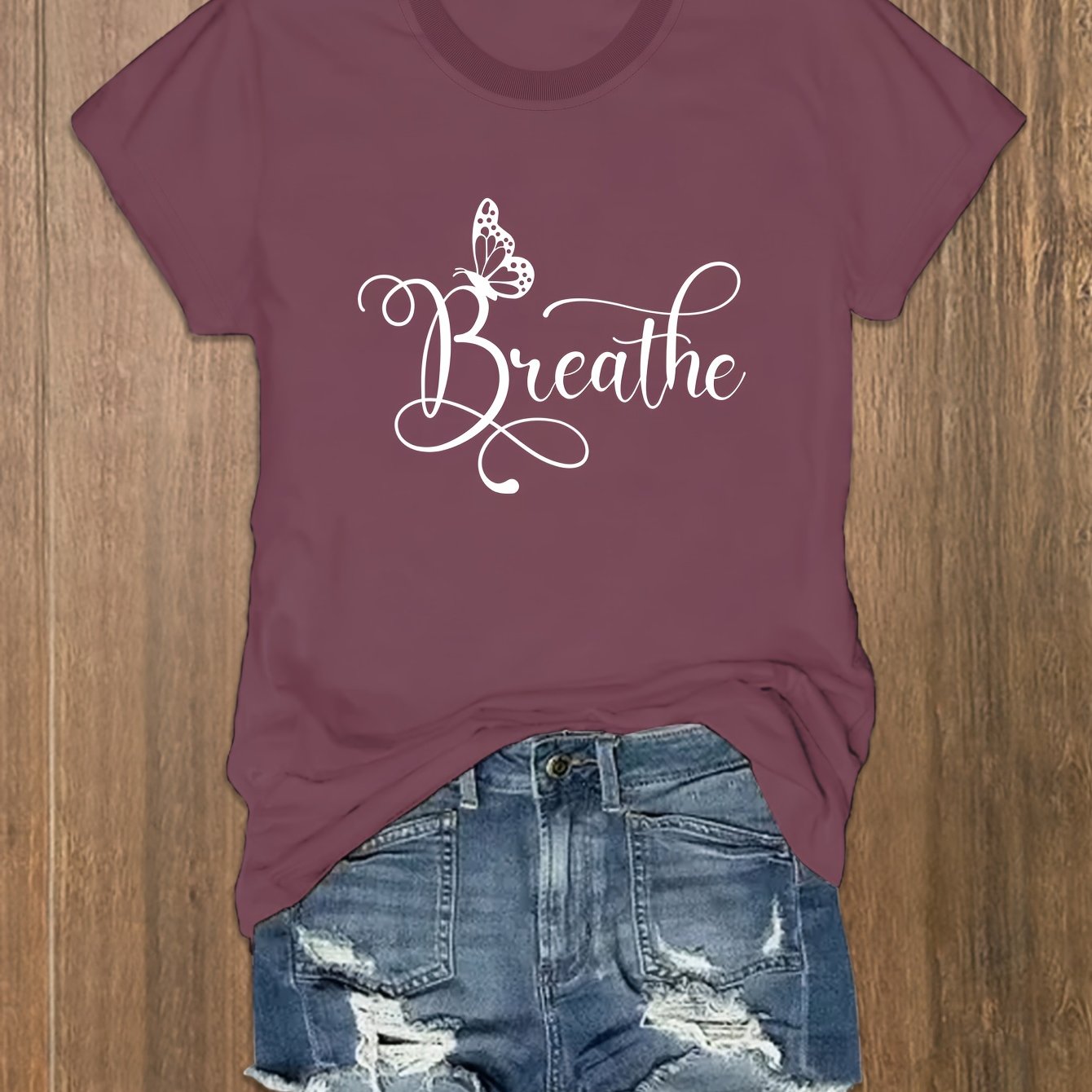 Breathe Plus Size Women's Christian T-shirt claimedbygoddesigns