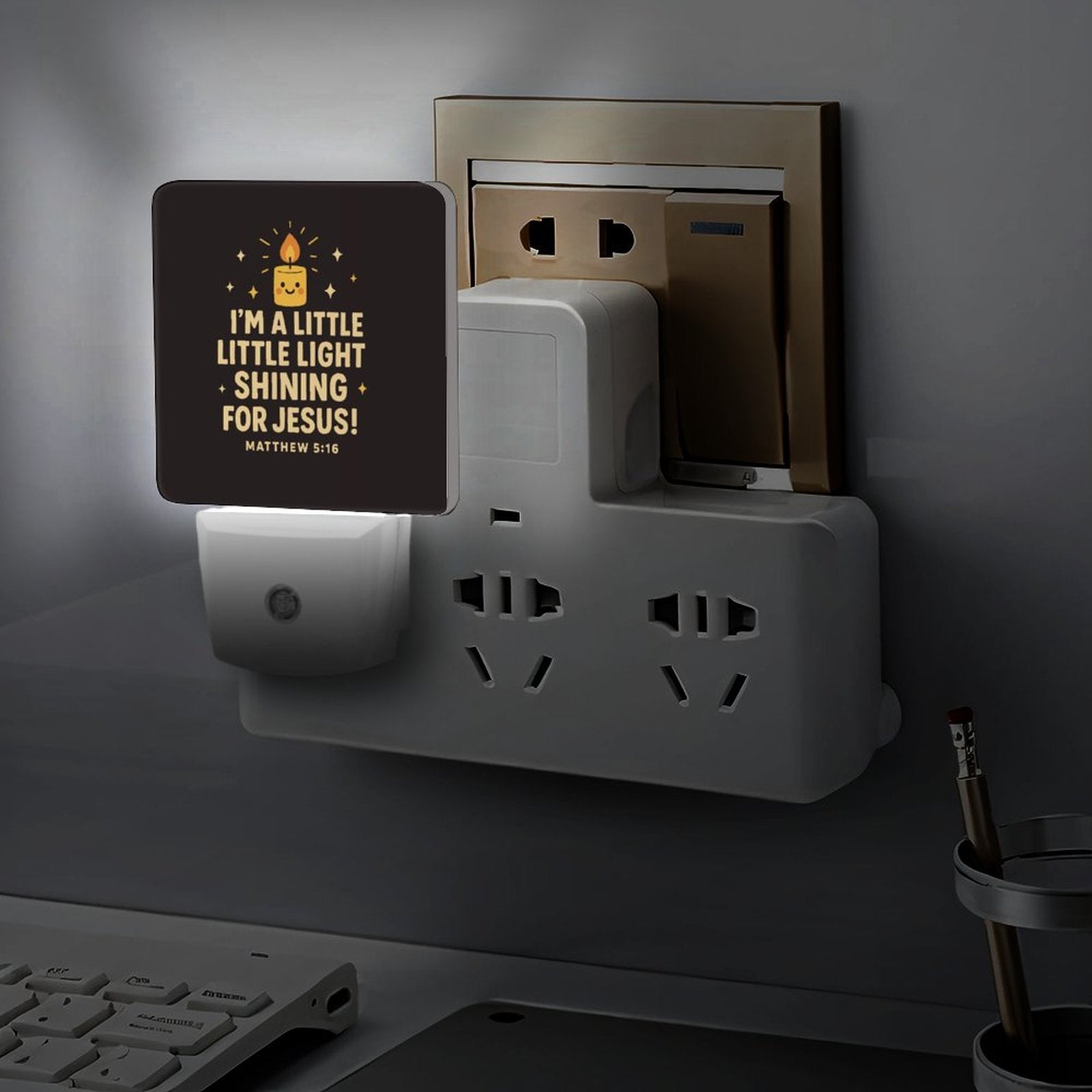 I'm A Little Light Shining For Him Christian Night Light For Kids - ClaimedbyGodDesigns