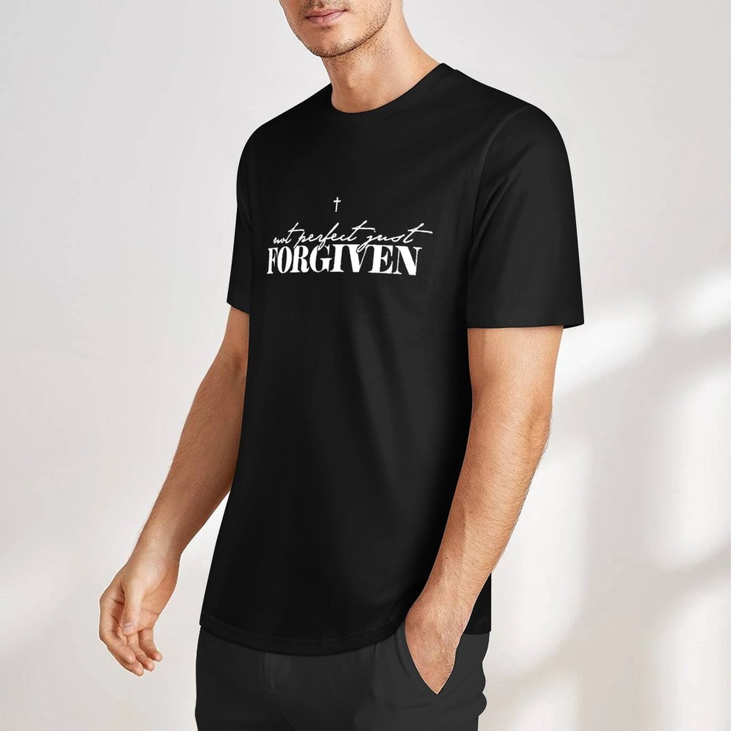 Not Perfect Just Forgiven Men's Christian T-Shirt