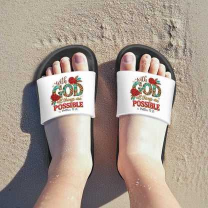 All Things Are Possible Christian Children’s Sandals - ClaimedbyGodDesigns